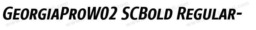 GeorgiaProW02 SCBold Regular字体转换